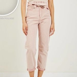 JOE'S BRINKLEY PAPERBAG JEANS (NWT) HUSH PINK  SIZE 24